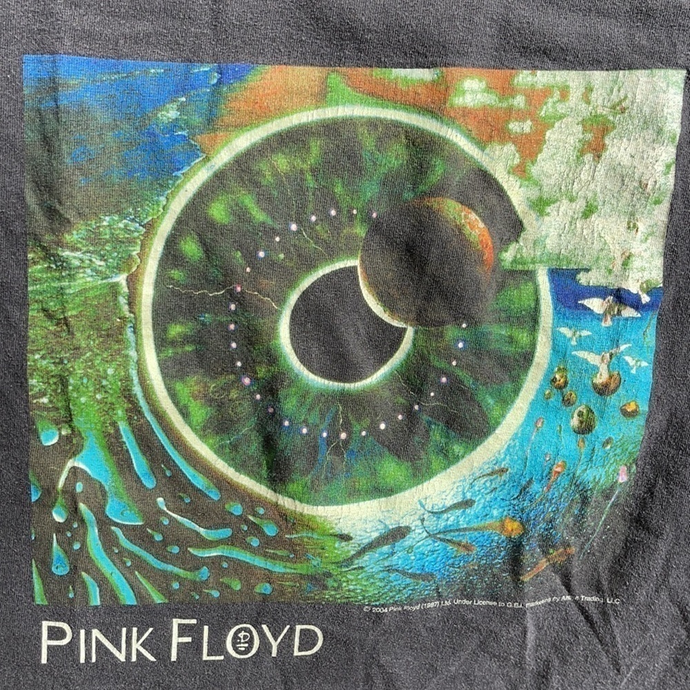 𝅺X: Men’s Pink Floyd AAA Charcoal Gray 2004 Crew Neck T-Shirt - Picture 2 of 7